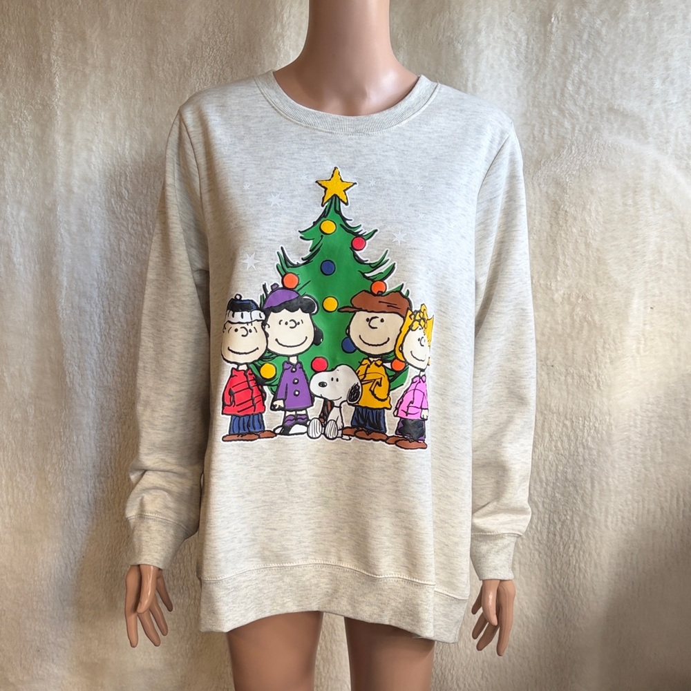 NWT PEANUTS Christmas Sweatshirt Unisex Sz 1X NWT